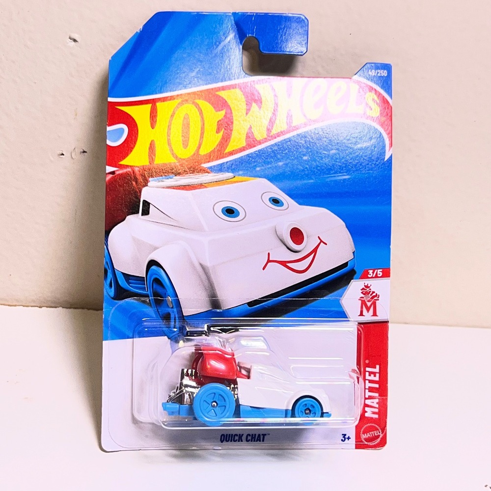 Hot Wheels 1:64 Quick Chat White Fisher-Price Chatter Telephone Mattel Games 3/5